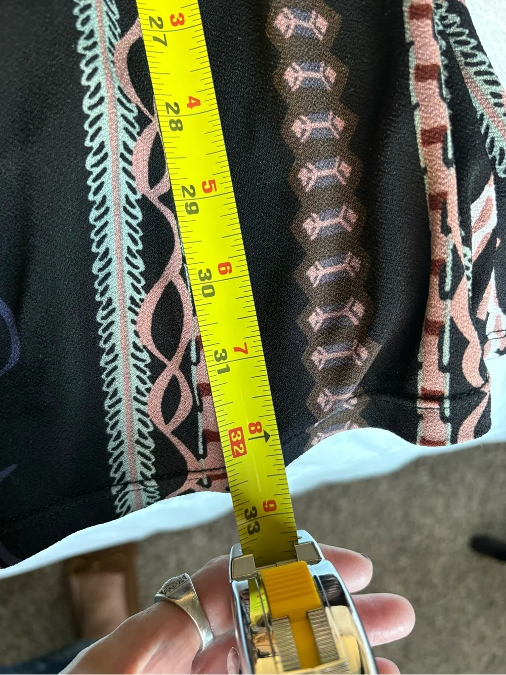 Free People Stella Print Mini Dress High Neck Bracelet Sleeves Sz S